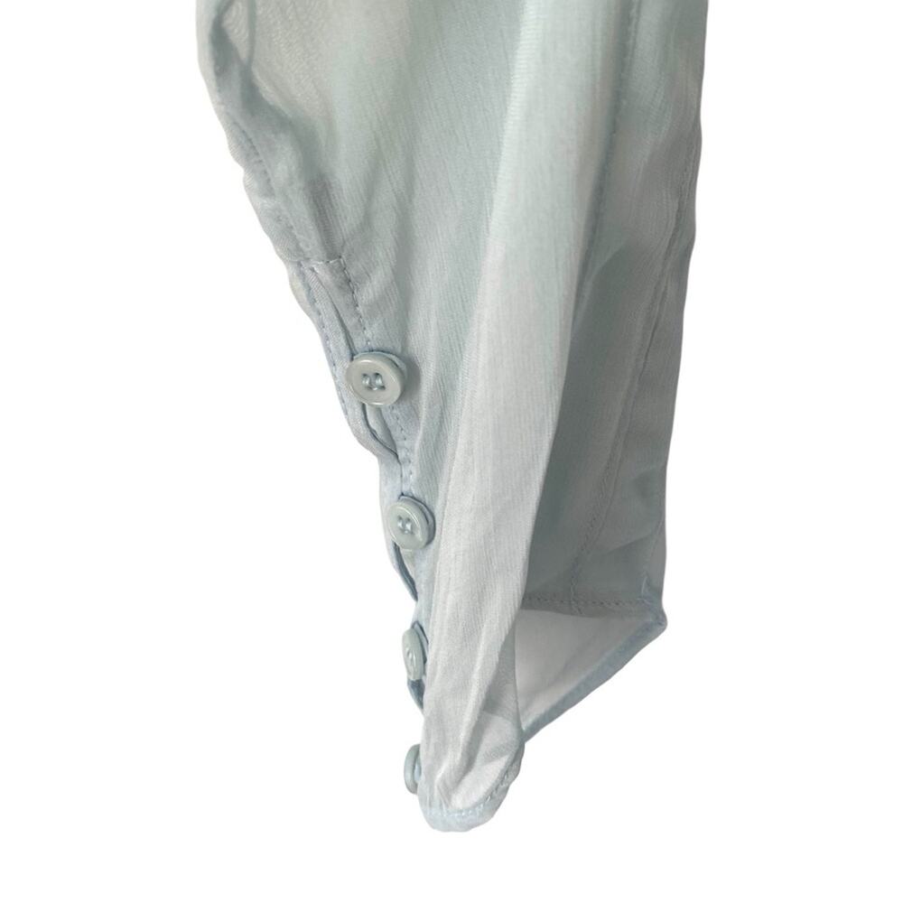 Zara NWTs Elegant Sheer Chiffon Blue Nightgown size small - Picture 11 of 13